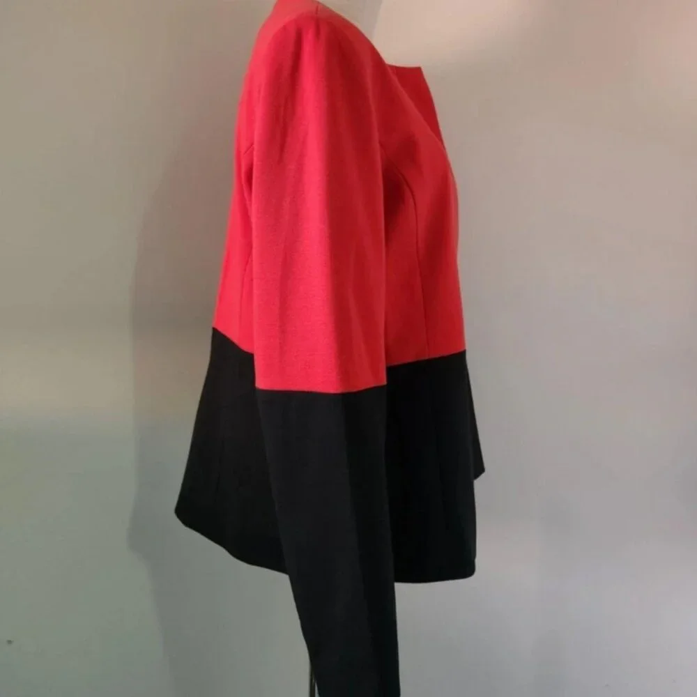 Vintage SPIEGEL Red & Black Colorblock Suit Jacket. Size 10. - Picture 4 of 8